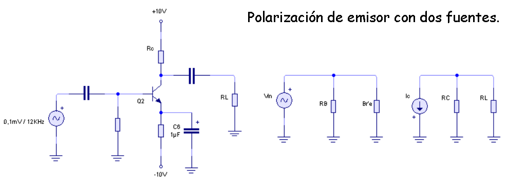 _Polarización de emisor con dos fuentes