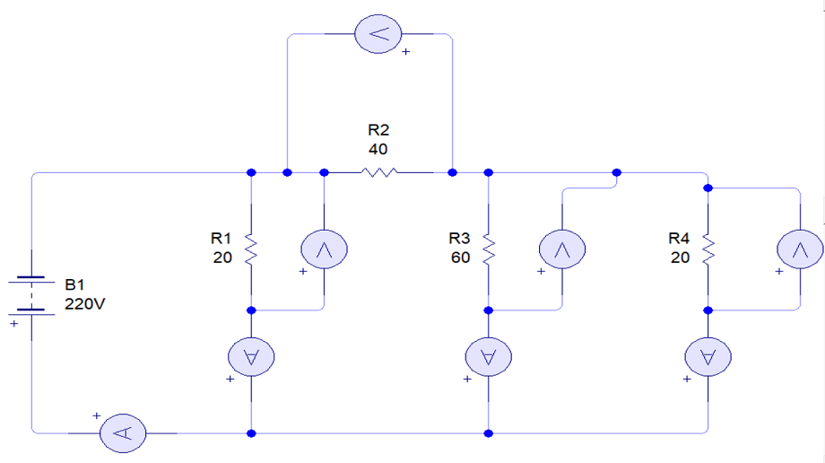 circuito con varias resistencias