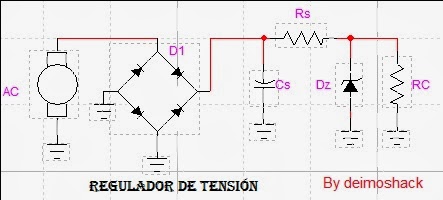 fuente de alimentación con regulador por zener