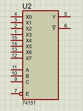 multiplexor 74153 de 8 a 1.