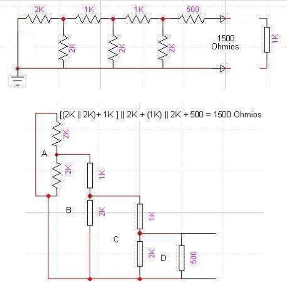 circuito eléctrico con varias mallas