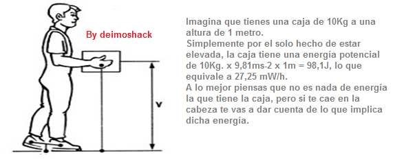 La energía potencial depende de la altura del objeto La energía potencial es la energía acumulada por una altura