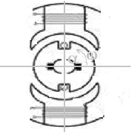 esquema de una máquina eléctrica de CA.