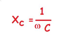 formula de la reactancia capacitiva