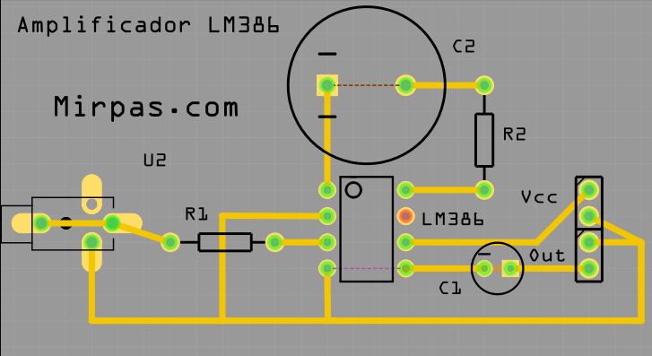PCB del amplificador