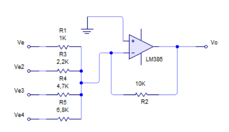 Amplificador sumador
