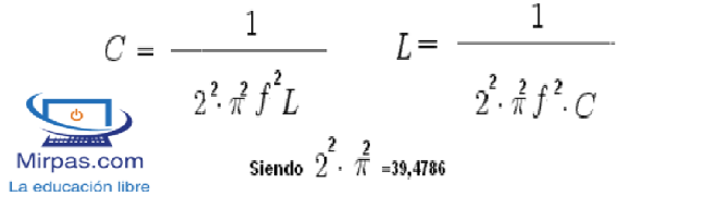 Calculo capacidad e inductancia