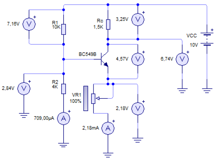 Circuito nos permite calcular la recta de carga