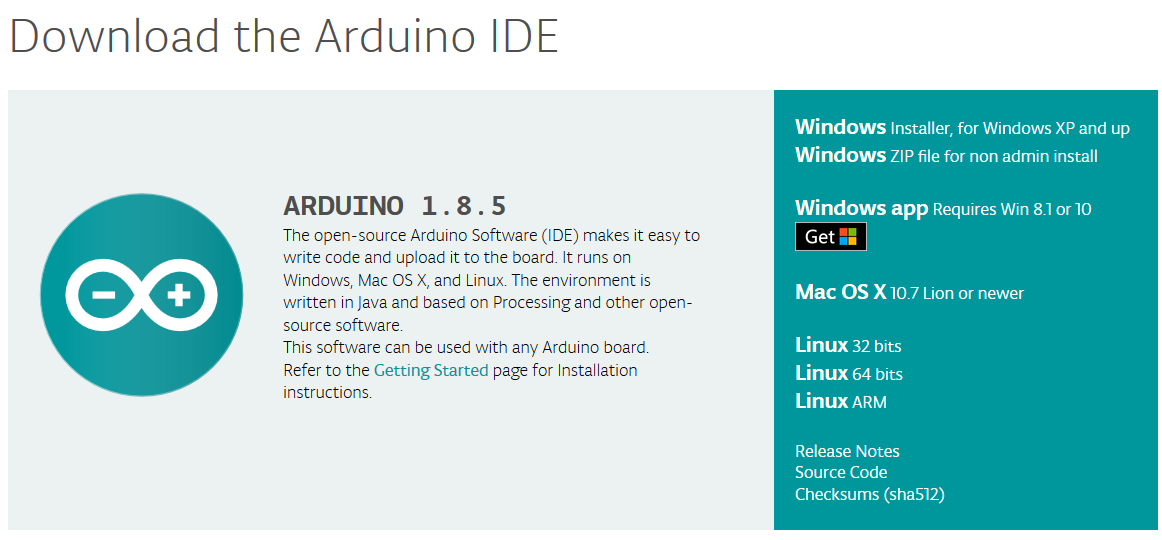 descarga el IDE para tu S.O.