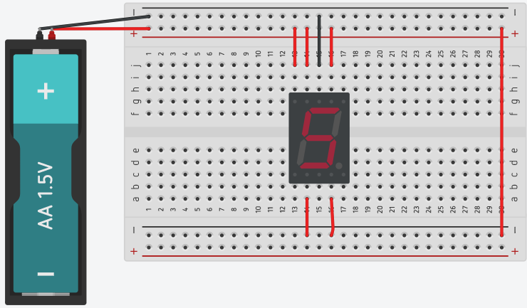 número 5 en el display