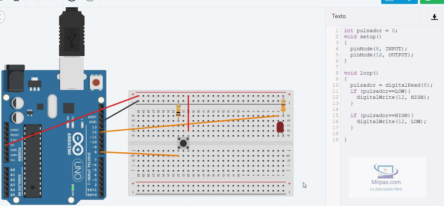 programa en Arduino