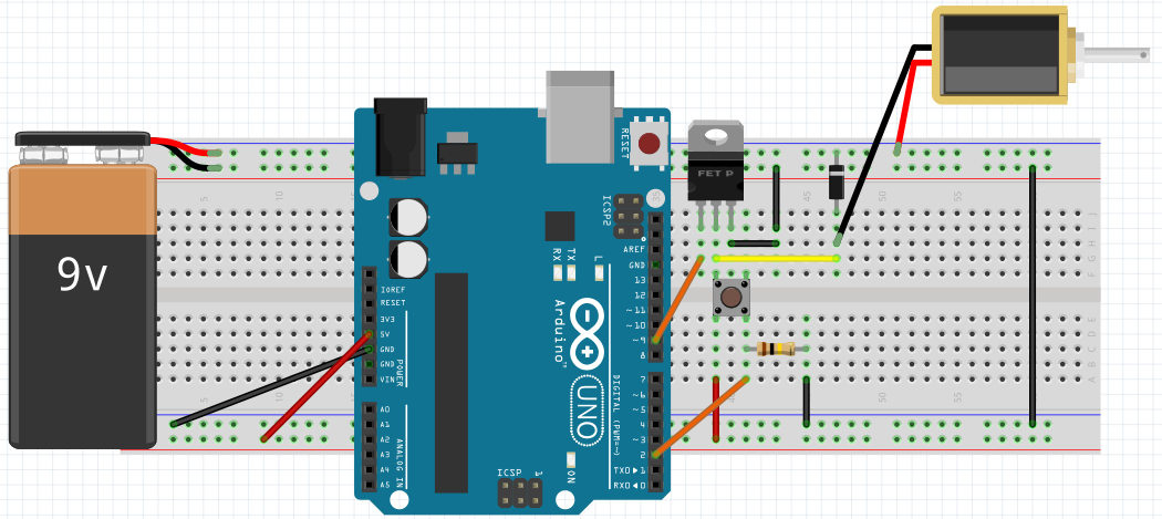circuito de control con MOSFET de enriquecimiento