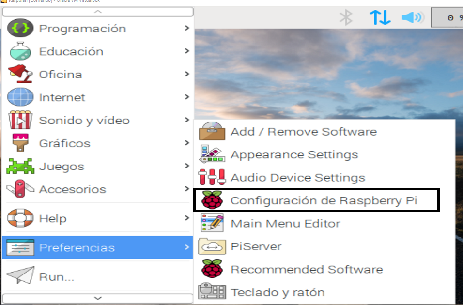 Configuración de Raspberry