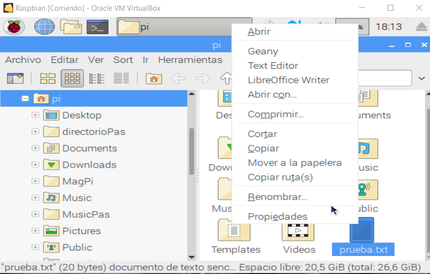 menu contextual
