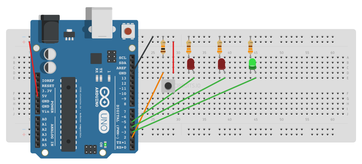 Montaje del primer multivibrador monoestable con arduino