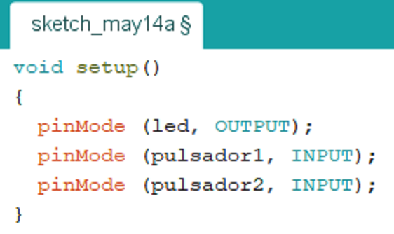 declaración del setup