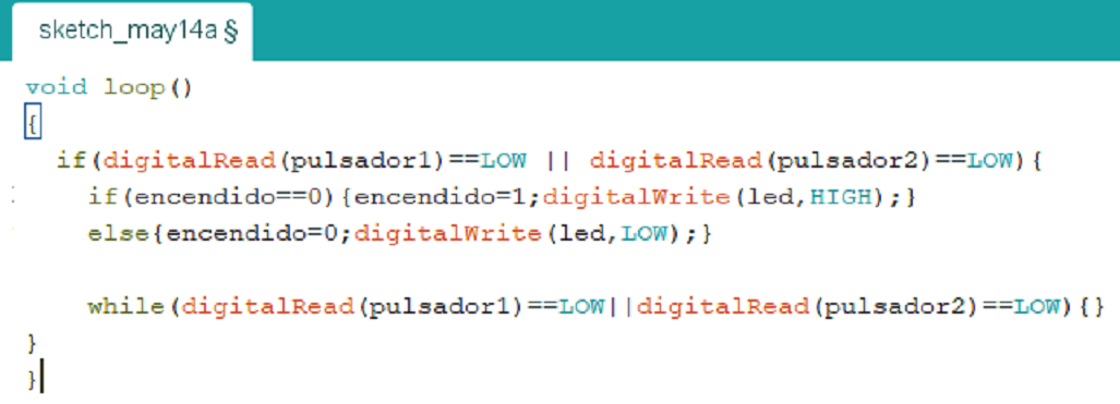 declaración del loop