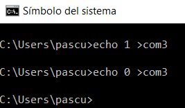 Conectar arduino mediante CMD