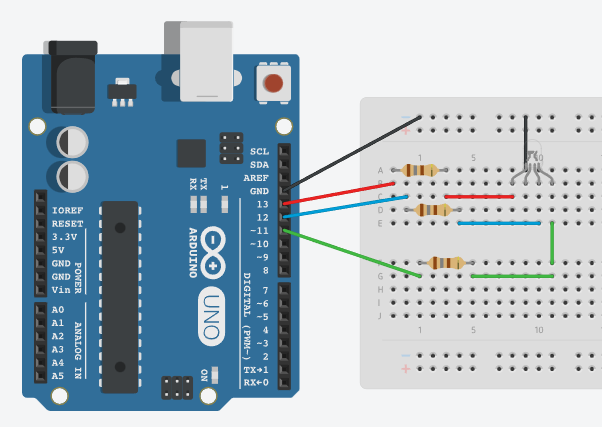conectar el rgb a la placa Arduino UNO