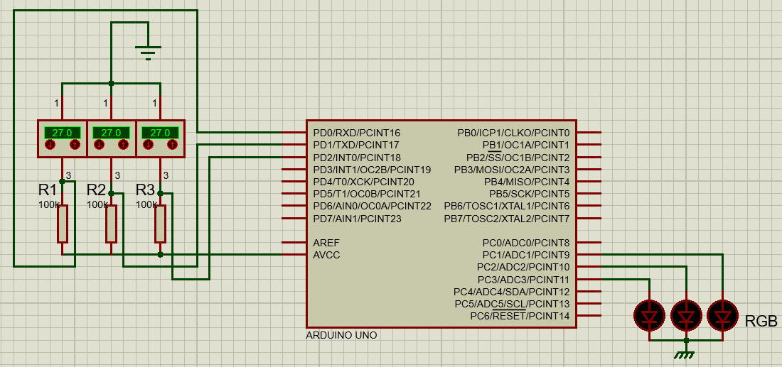 circuito RGB con control de luz mediante luz ambiental