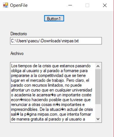aspecto de la ventana