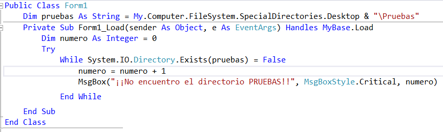 control de mensajes