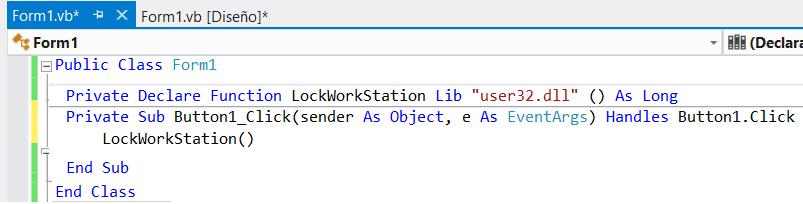 Funcion LockWorkStation