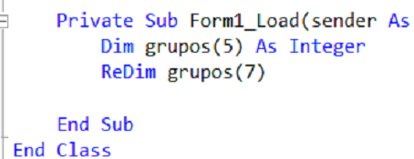 Redimensionar un array