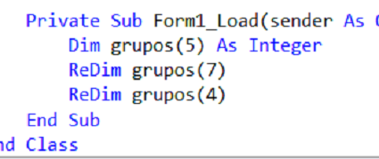 redimensionar a menos el array