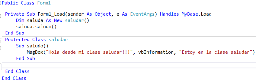 Modificador protected tiene rango a la clase principal