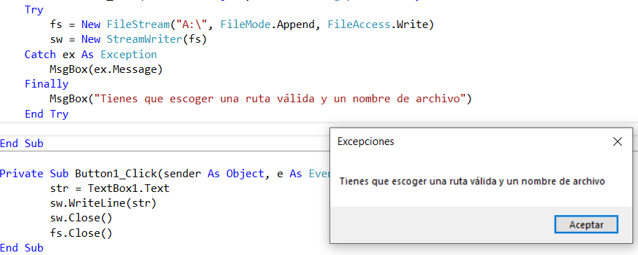 Excepci贸n de Finally siempre se ejecutar谩