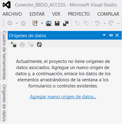 Origenes de datos nos servirá para realizar la conexión a la base de datos.