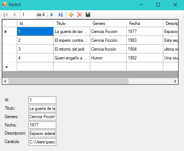 detalles de la conexión crea controles independientes por cada registro del DataGridView