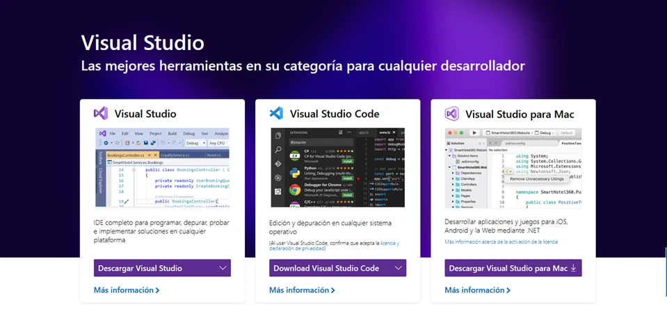 Editores m谩s usados para programar en .NET nuevo