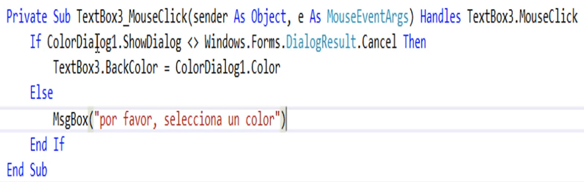 Control de color