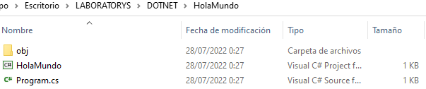 Directorio generado autom谩ticamente en el nuevo proyecto