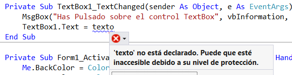 No reconoce la variable