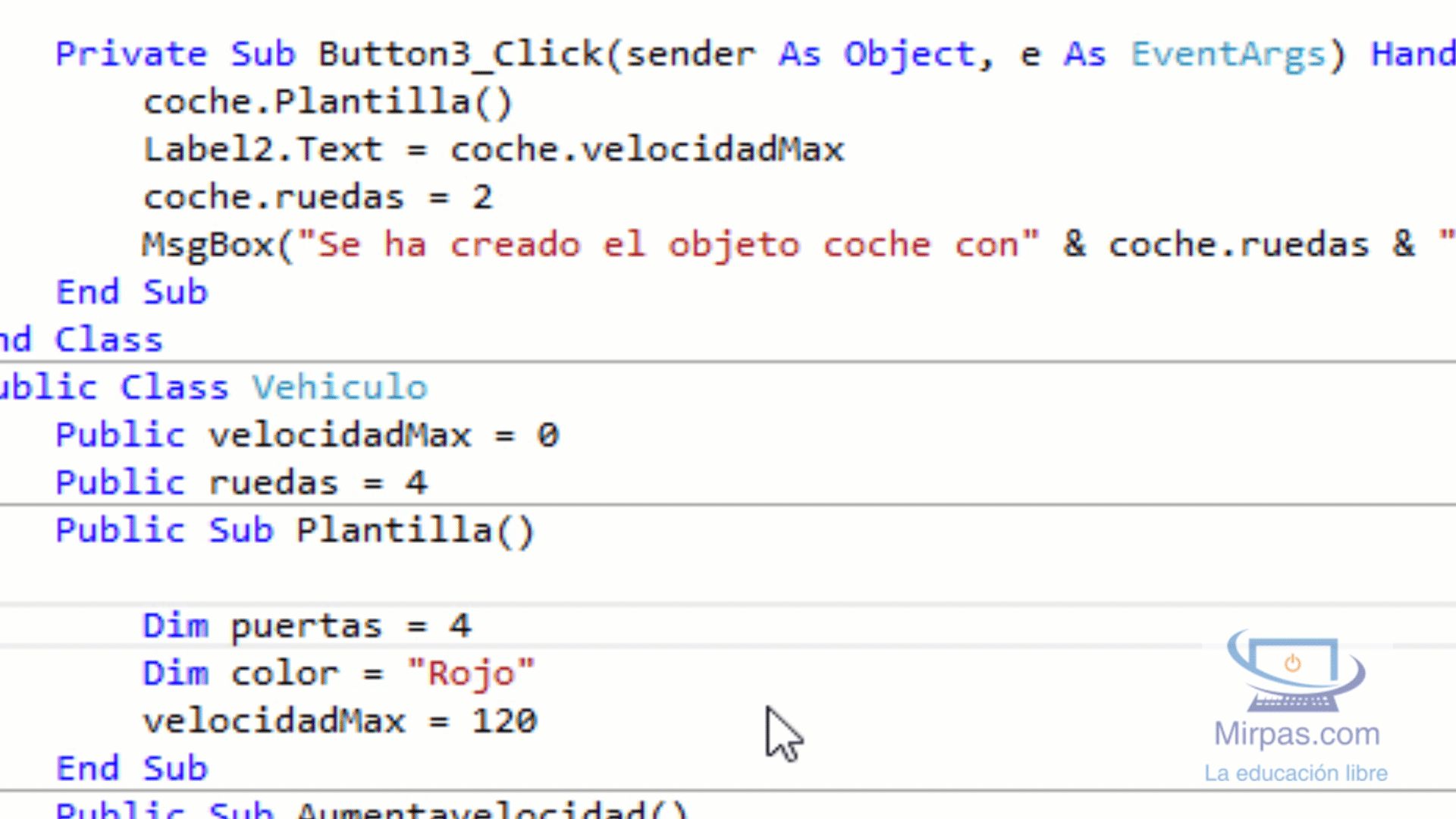 Al cambiar el modificador de acceso se impide compartir la variable