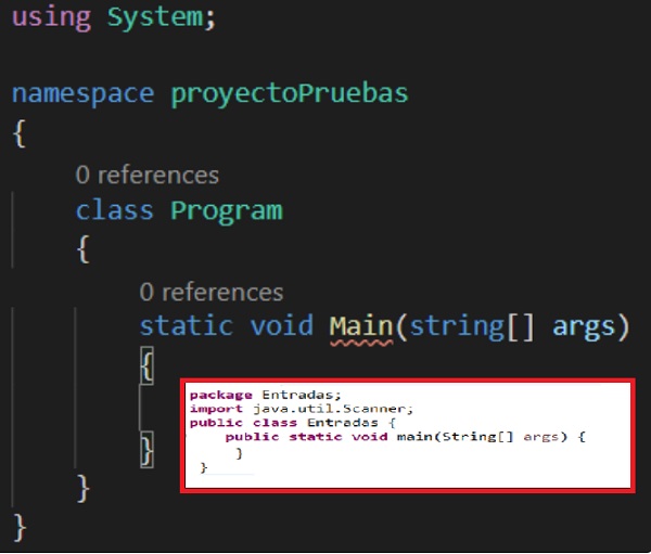 Estructuras del lenguaje C#y JAVA