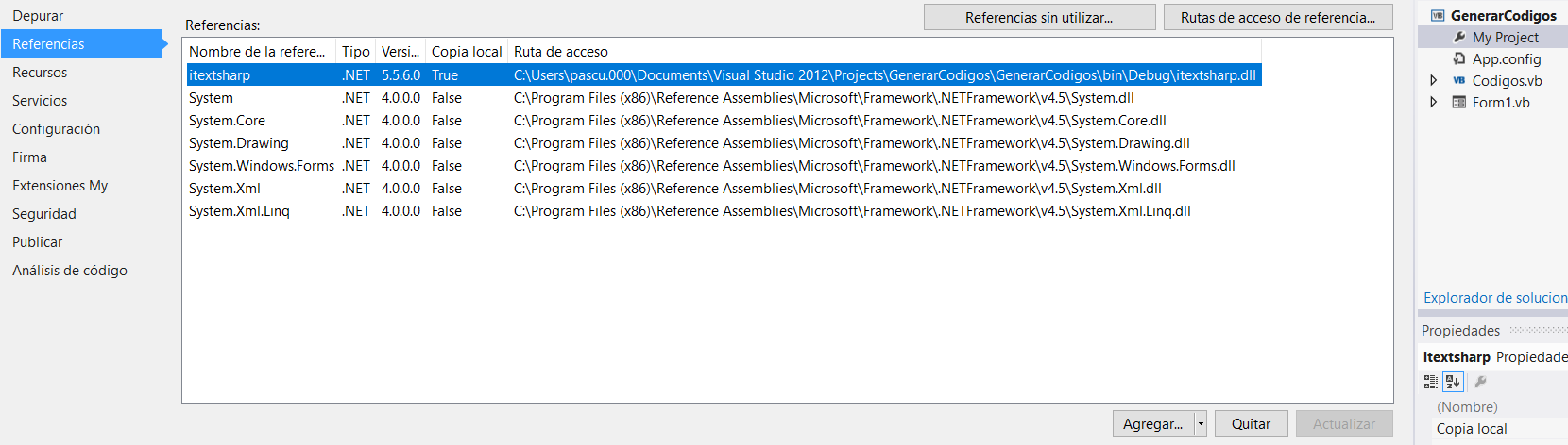 Agregar recurso al proyecto vb.net