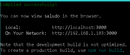 servidor local en REACT