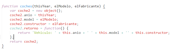 Usar el constructor de objetos