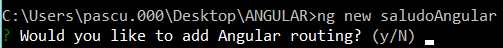 agregar ruta ANGULAR al proyecto