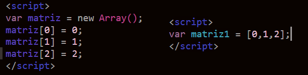 dos formas de crear arrays