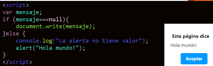 elemento en null