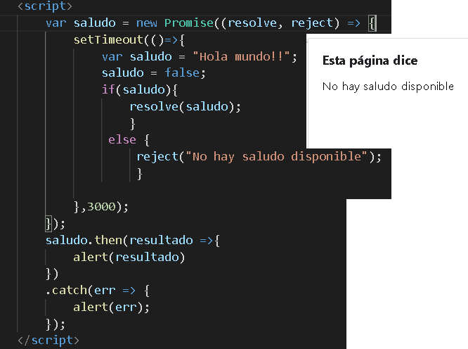 error con primise