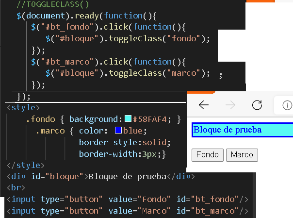 toggle simplifica la acción anterior