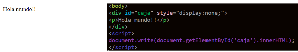 usos de innerHTML