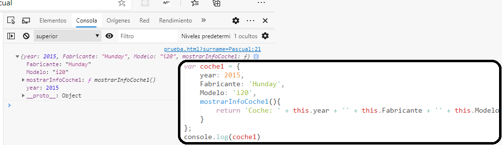 Forma de crear un objeto en javascript