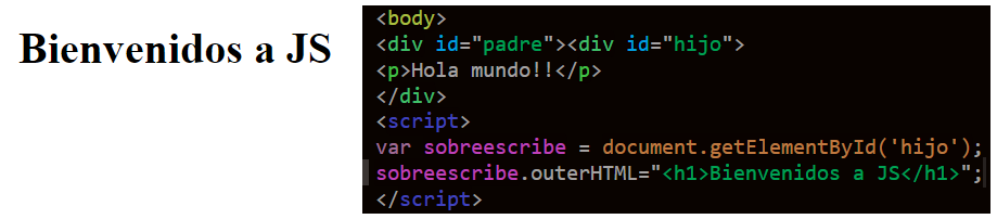 sobreescribir un texto